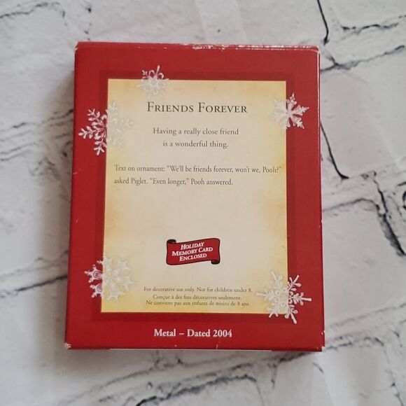 💜Winnie The Pooh "Friends Forever" Keepsake Ornament - Picture 2 of 5